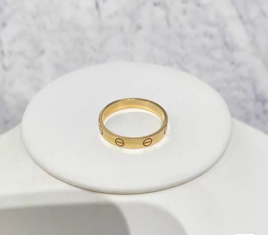 ¡®Aura Jewelry¡¯LOVE RING 4MM Plain version, GOLD