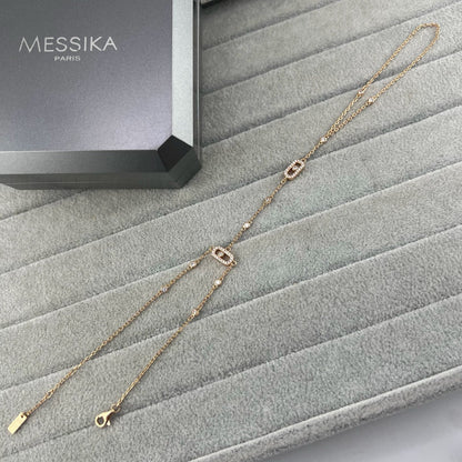 [Aura Jewelry] Flexible Arm Chain Bracelet with Sliding Diamonds