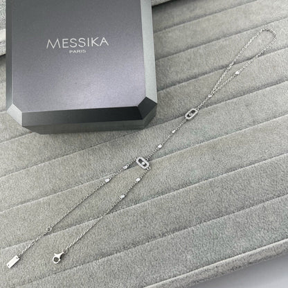 [Aura Jewelry] Flexible Arm Chain Bracelet with Sliding Diamonds