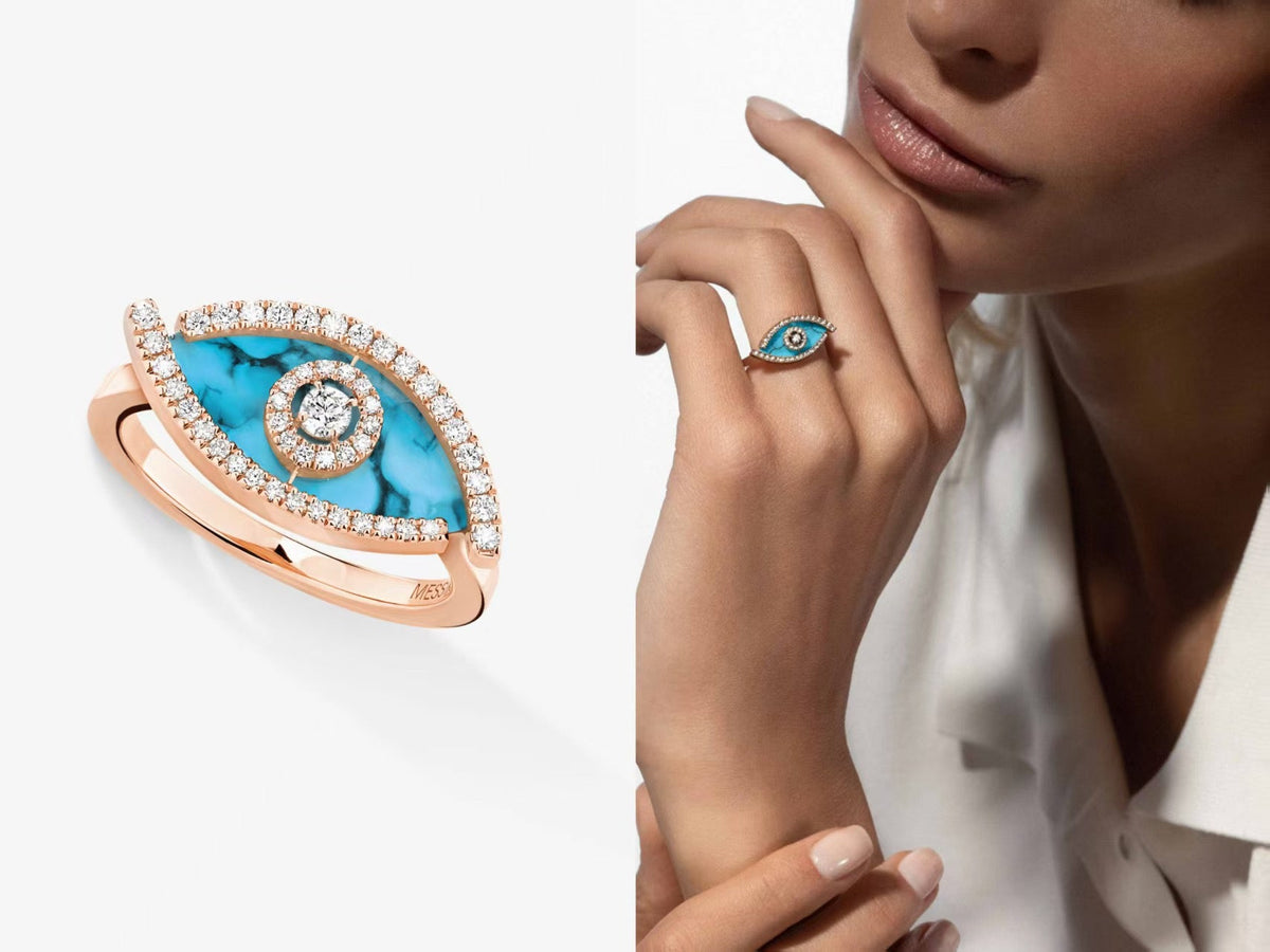 [Aura Jewelry]Lucky Eye Malachite Ring
