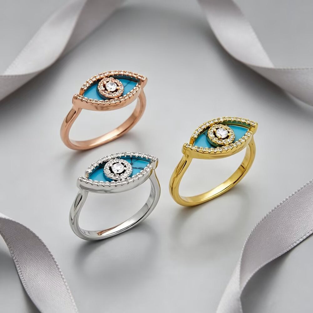 [Aura Jewelry]Lucky Eye Malachite Ring