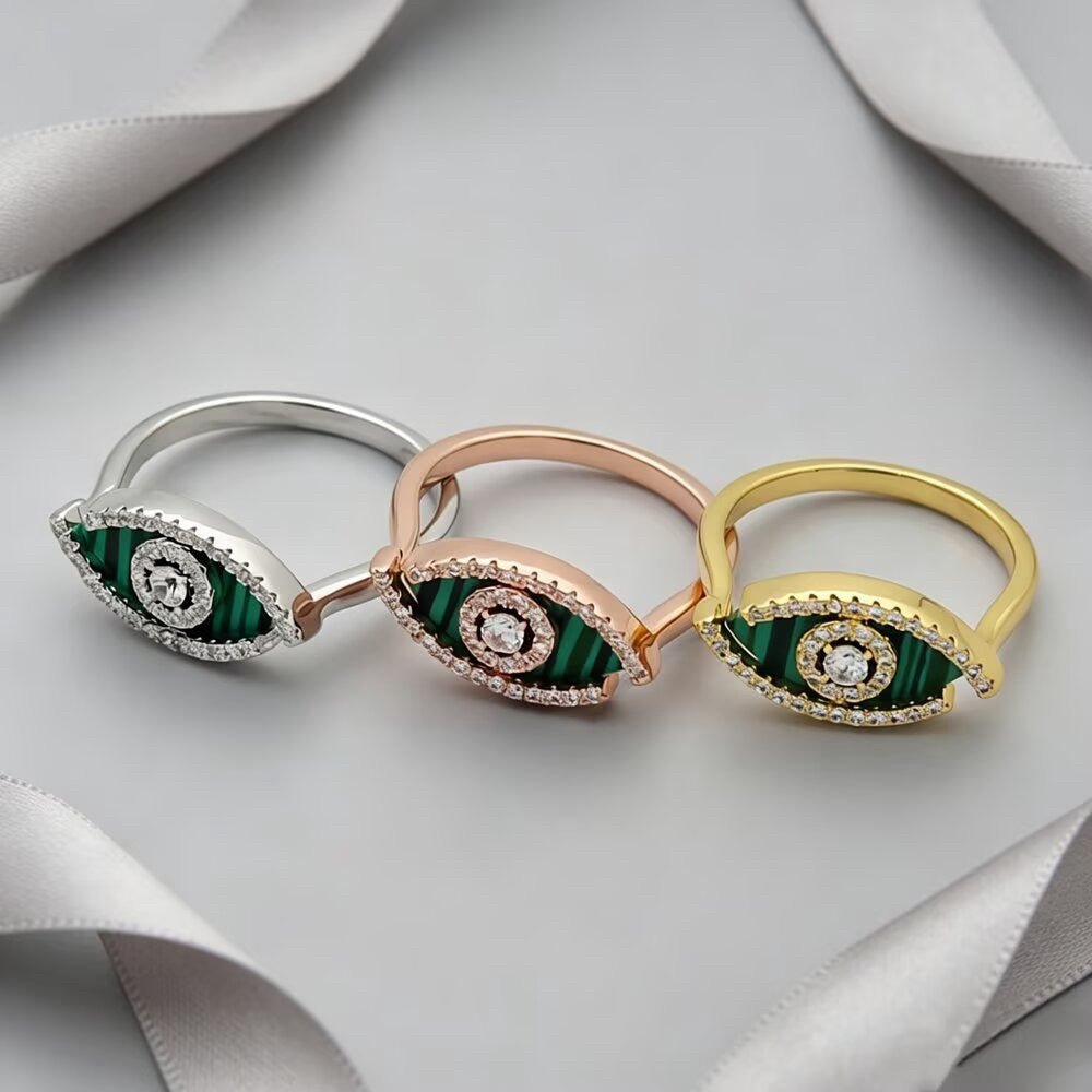 [Aura Jewelry]Lucky Eye Malachite Ring