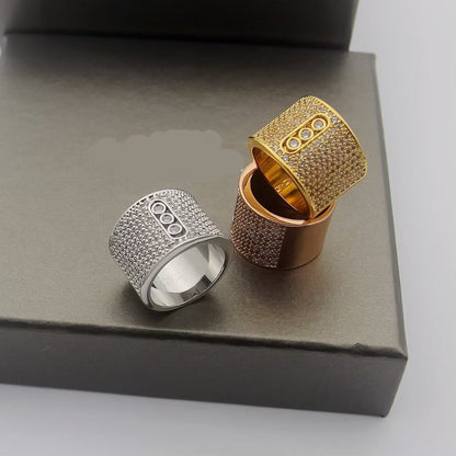 [Aura Jewelry] Move Wide Full Pavé Diamond Ring