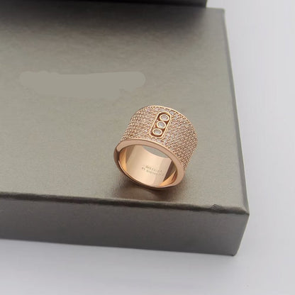 [Aura Jewelry] Move Wide Full Pavé Diamond Ring