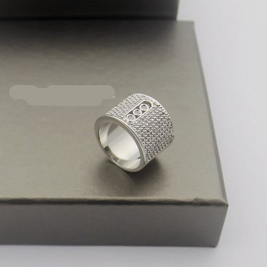 [Aura Jewelry] Move Wide Full Pavé Diamond Ring