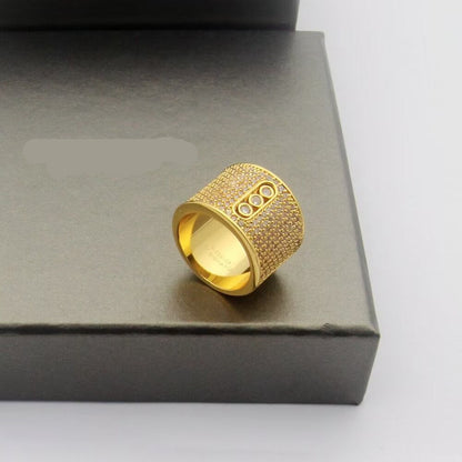 [Aura Jewelry] Move Wide Full Pavé Diamond Ring