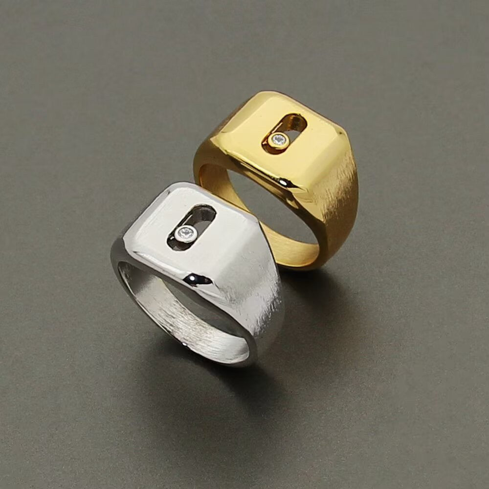 [Aura Jewelry] My Move Natural Titanium Signet Ring