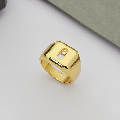 [Aura Jewelry] My Move Natural Titanium Signet Ring