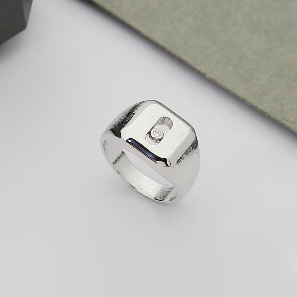 [Aura Jewelry] My Move Natural Titanium Signet Ring