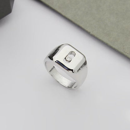 [Aura Jewelry] My Move Natural Titanium Signet Ring