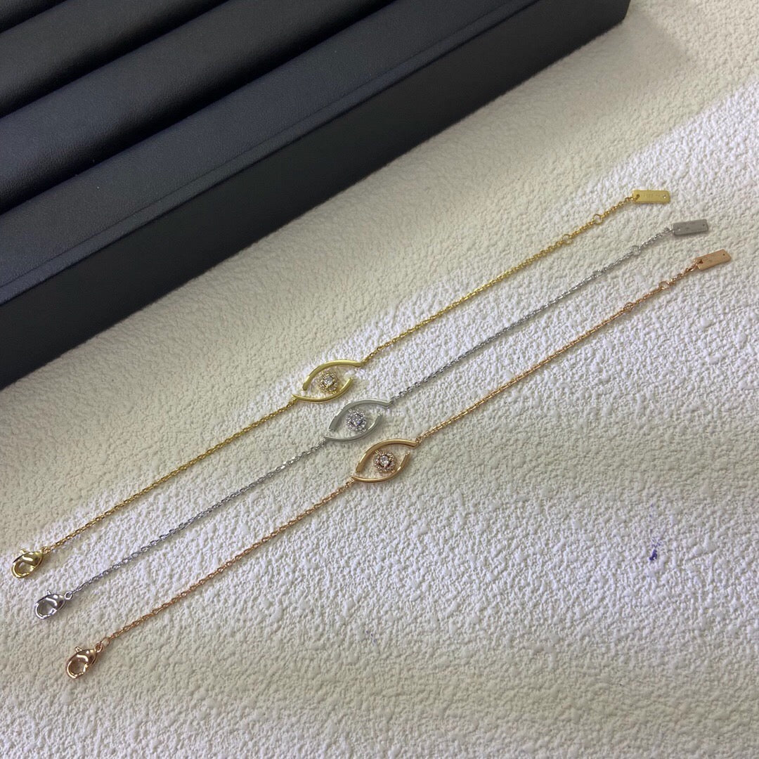 [Aura Jewelry]Lucky Eye Sliding Diamond Bracelet