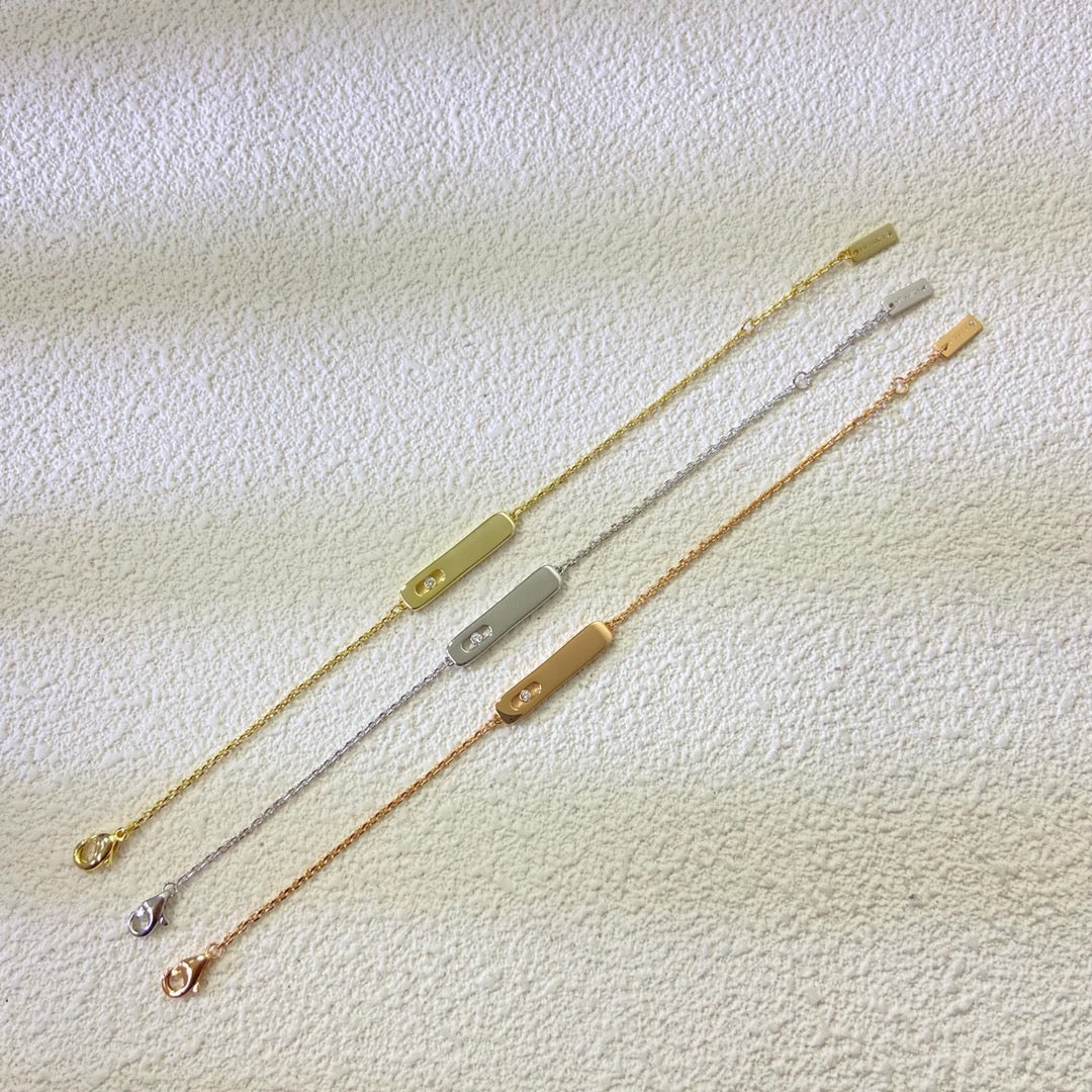 [Aura Jewelry]My First Diamond Bracelet(Adjustable)
