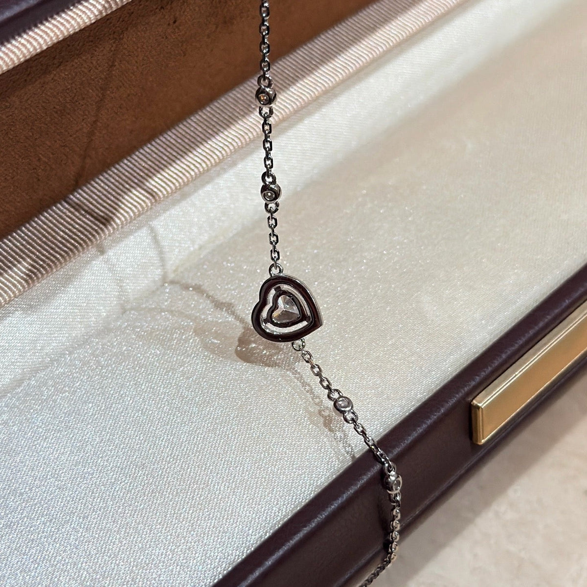 [Aura Jewelry]Heart Sliding Diamond Bracelet
