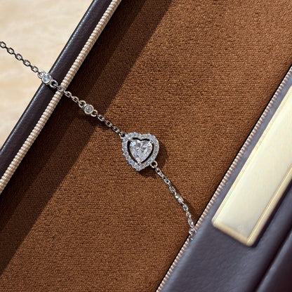 [Aura Jewelry]Heart Sliding Diamond Bracelet