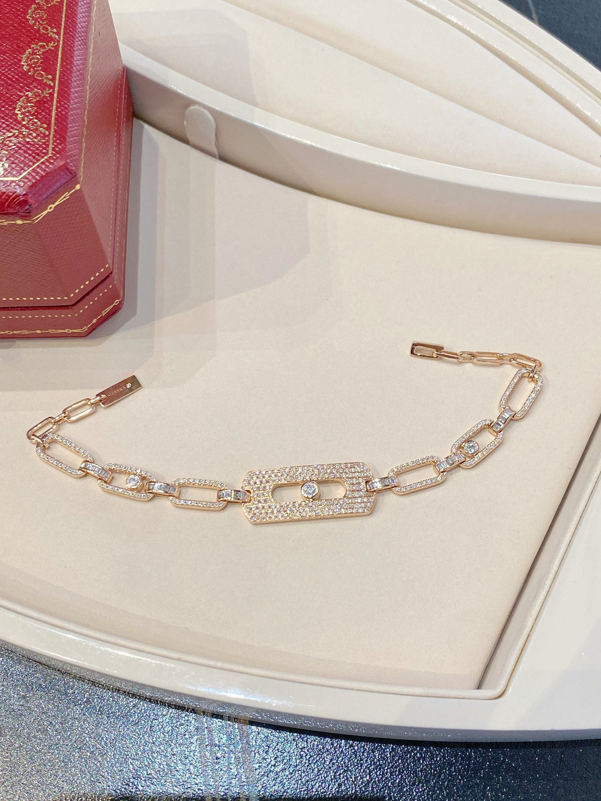 [Aura Jewelry]My Move Pavé Chain Bracelet