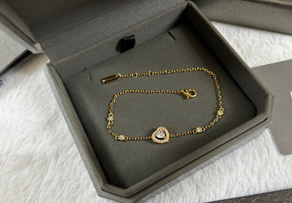 [Aura Jewelry]Heart Sliding Diamond Bracelet