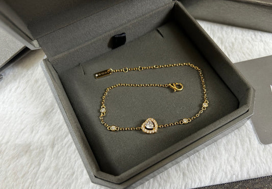 [Aura Jewelry]Heart Sliding Diamond Bracelet