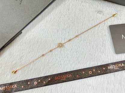 [Aura Jewelry]Heart Sliding Diamond Bracelet
