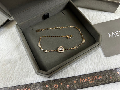[Aura Jewelry]Heart Sliding Diamond Bracelet