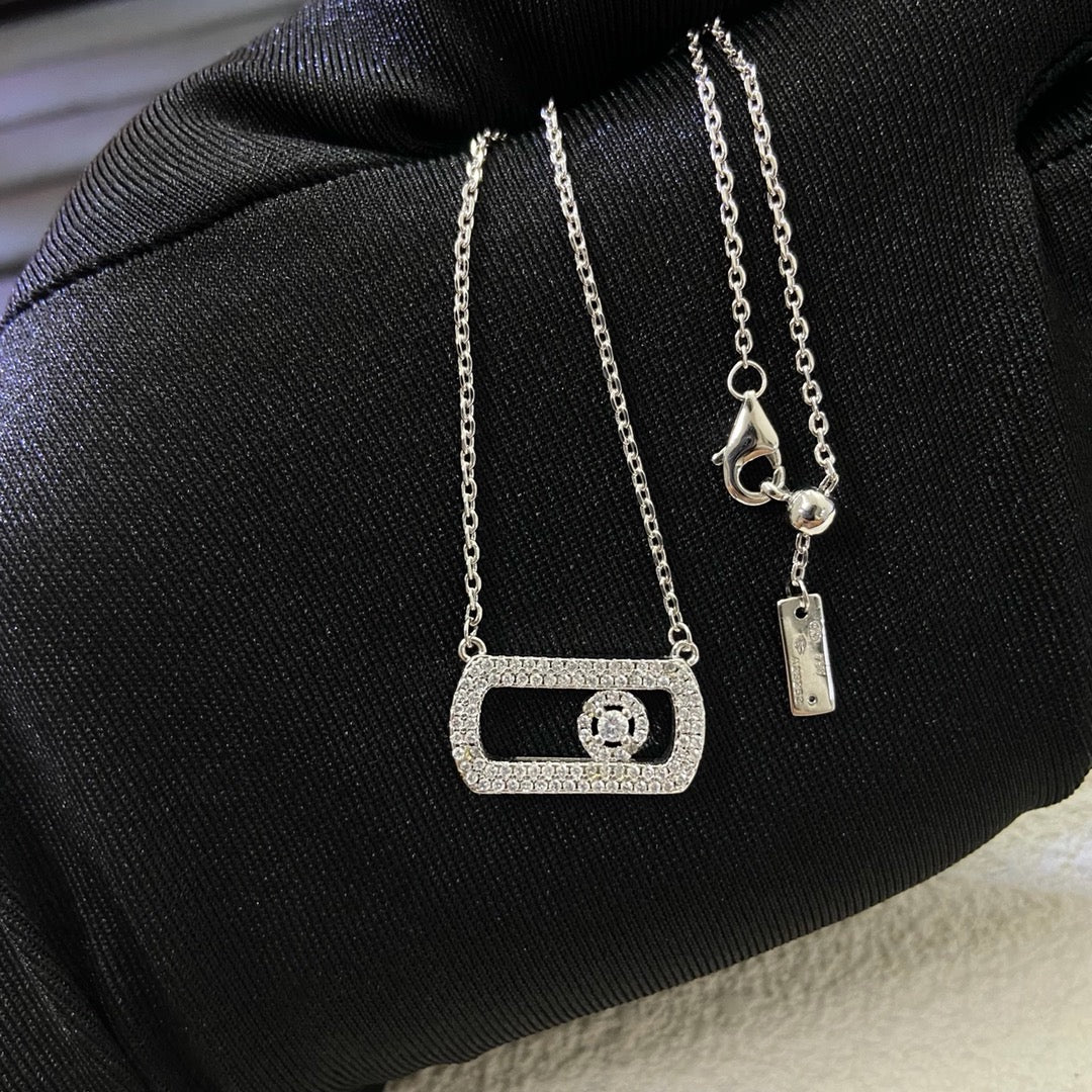 [Aura Jewelry] So Move Pavé Sliding Diamond Necklace