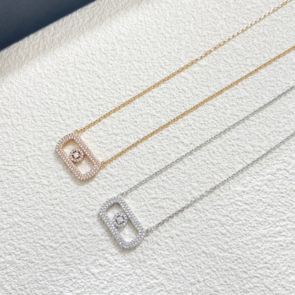 [Aura Jewelry] So Move Pavé Sliding Diamond Necklace
