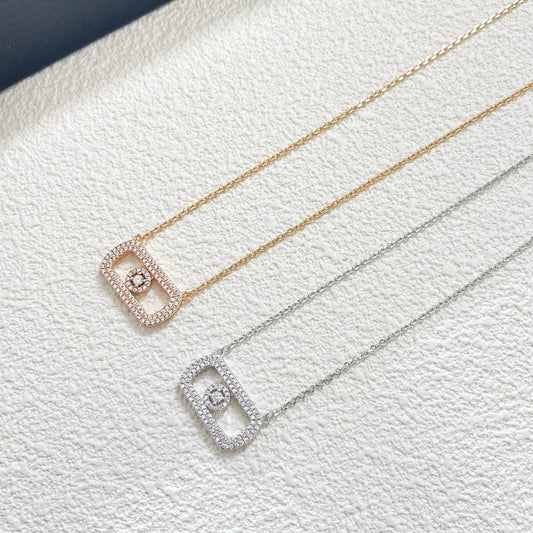 [Aura Jewelry] So Move Pavé Sliding Diamond Necklace