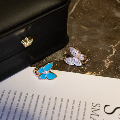 ¡®AuraJewelry¡¯Asymmetrical Butterfly Earclips