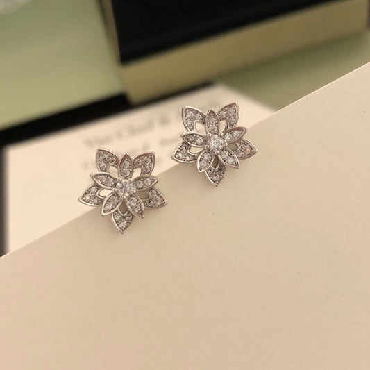 ¡®AuraJewelry¡¯Lotus Openwork Earrings（Mini）