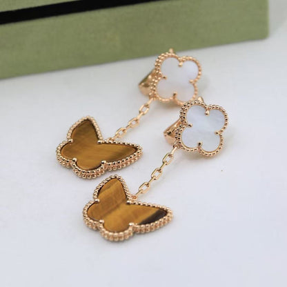 ¡®AuraJewelry¡¯CLOVER MEDIUM 1 MOTIFS CARNELIAN  DIAMOND earrings