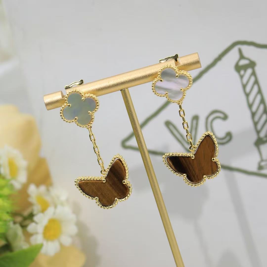 ¡®AuraJewelry¡¯CLOVER MEDIUM 1 MOTIFS CARNELIAN  DIAMOND earrings