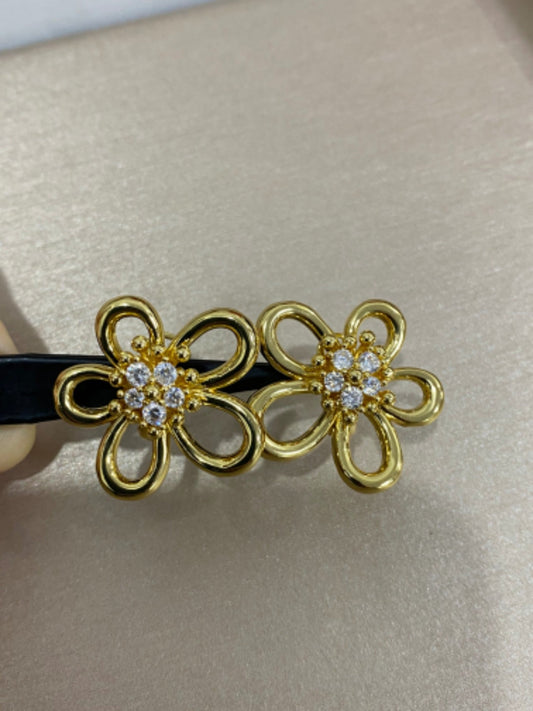 [AuraJewelry]Flowerlace Stud Earrings,