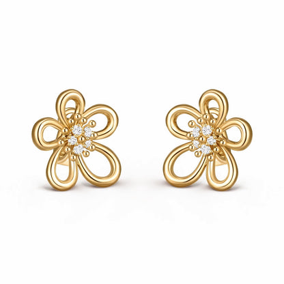 [AuraJewelry]Flowerlace Stud Earrings,