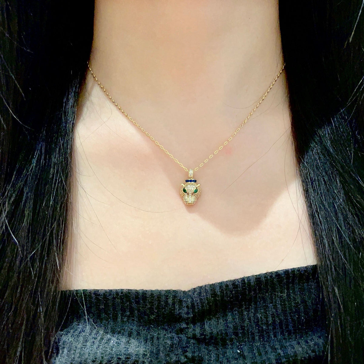 ¡®AuraJewelry¡¯Panthère de Cartier Pavé‑Diamond Necklace
