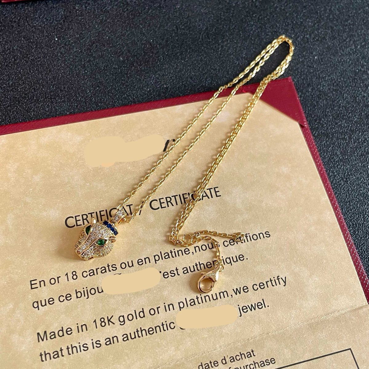 ¡®AuraJewelry¡¯Panthère de Cartier Pavé‑Diamond Necklace