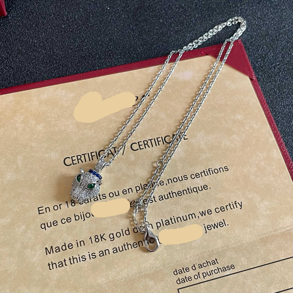 ¡®AuraJewelry¡¯Panthère de Cartier Pavé‑Diamond Necklace