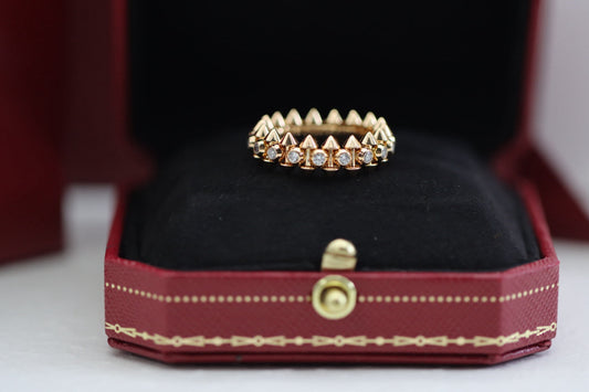 ¡®AuraJewelry¡¯Double‑Row Spike Full‑Diamond Band Ring