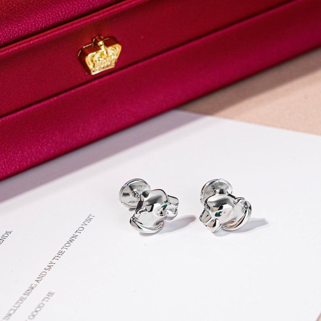 ¡®AuraJewelry¡¯Polished Panther‑Head Earrings