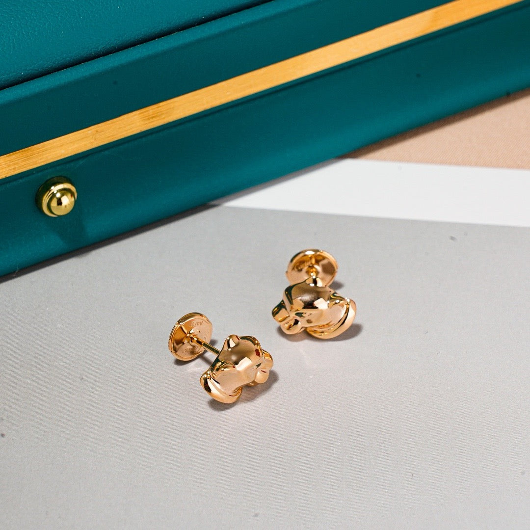 ¡®AuraJewelry¡¯Polished Panther‑Head Earrings