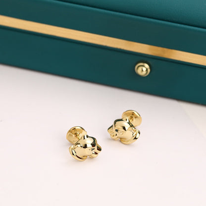 ¡®AuraJewelry¡¯Polished Panther‑Head Earrings