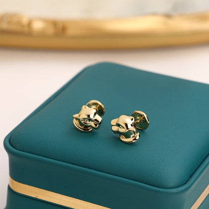 ¡®AuraJewelry¡¯Polished Panther‑Head Earrings