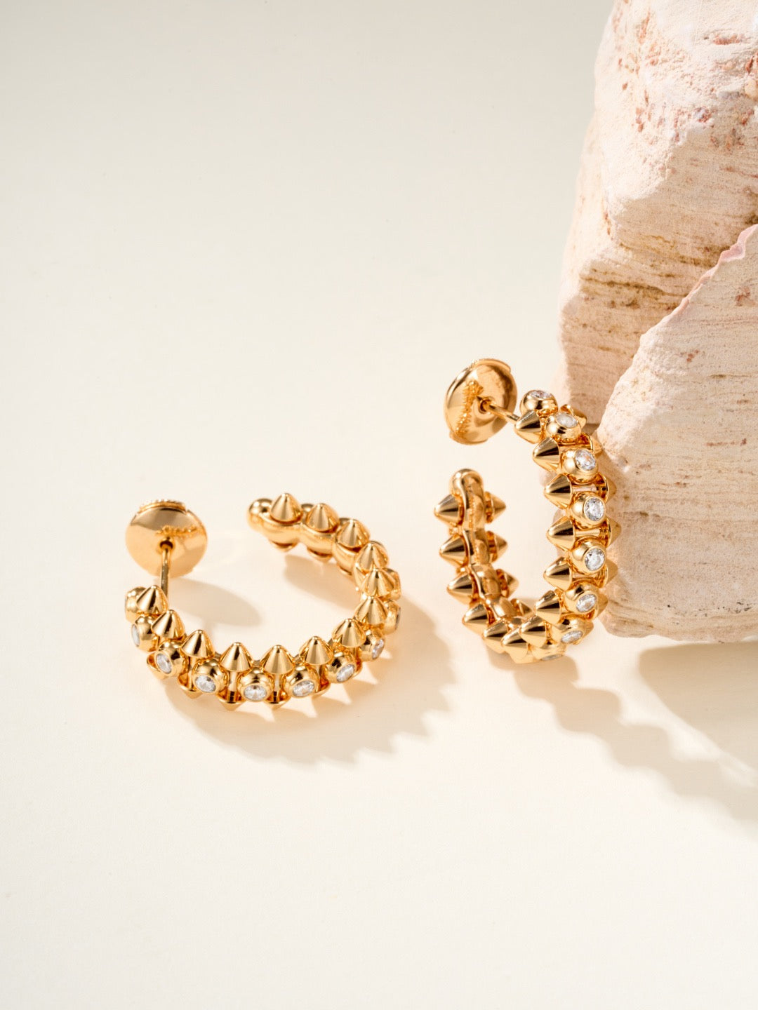 ¡®AuraJewelry¡¯Clash‑de  Spiked Diamond Earrings