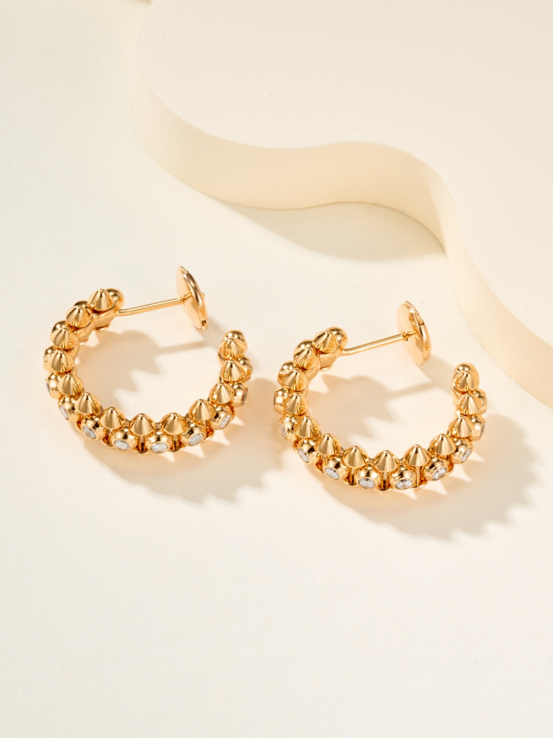 ¡®AuraJewelry¡¯Clash‑de  Spiked Diamond Earrings
