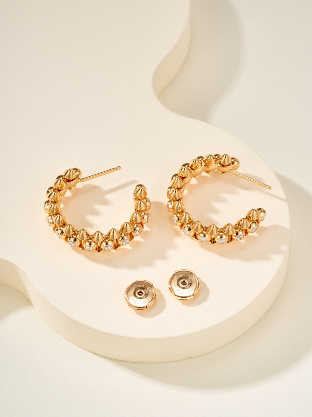 ¡®AuraJewelry¡¯Clash‑de  Spiked Diamond Earrings