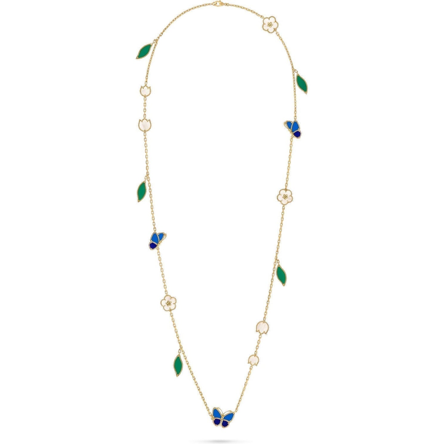[Lume Jewelry]LUCKY SPRING BUTTERFLY 15 FLOWER NECKLACE