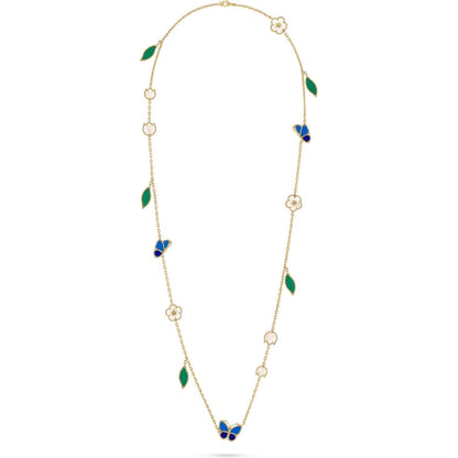 [Lume Jewelry]LUCKY SPRING BUTTERFLY 15 FLOWER NECKLACE