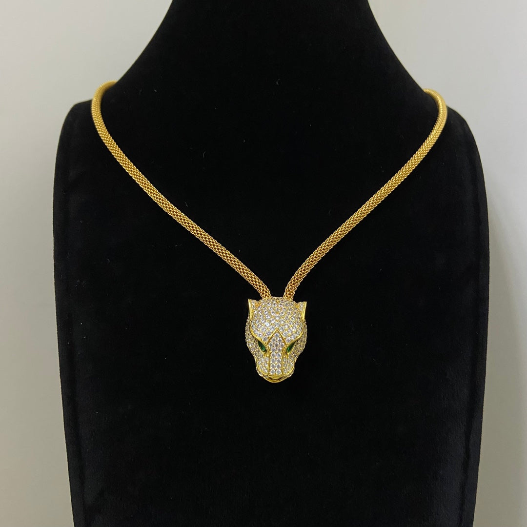 ¡®Aura Jewelry¡¯Panther Head Layered Necklace