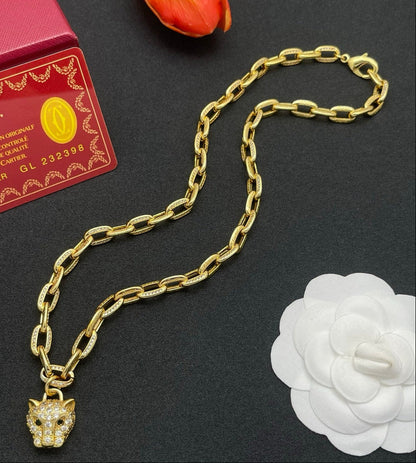 ¡®Aura Jewelry¡¯Lion Head Link Chain Necklace