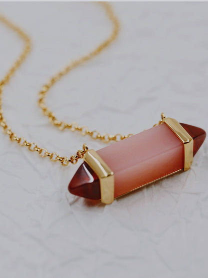 ¡®Aura Jewelry¡¯Color Stone Bar Pendant Necklace