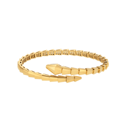 [Aura Jewelry]Viper Silver No‑Diamond Snake Bracelet