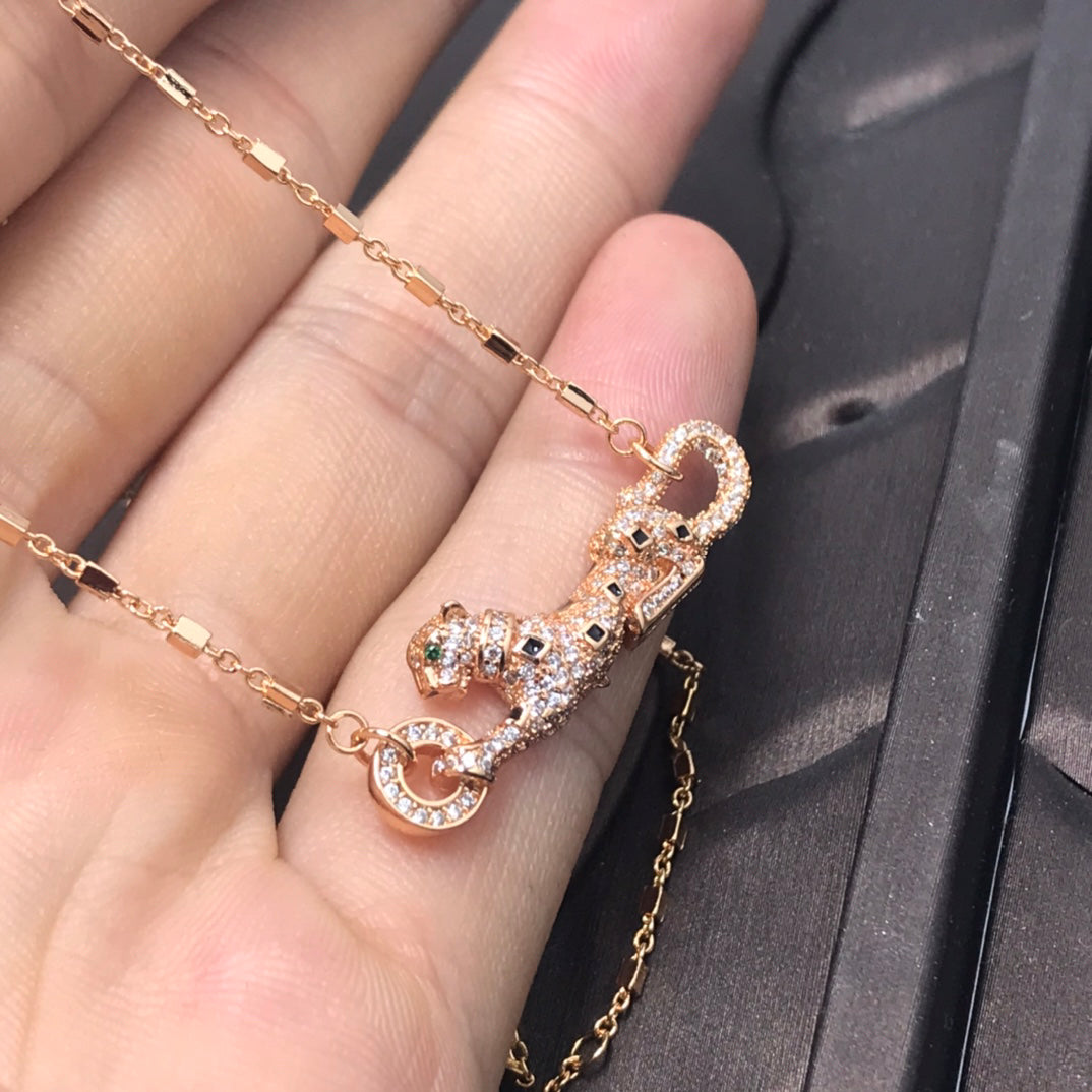 ¡®Aura Jewelry¡¯Pave Panther Pendant Necklace